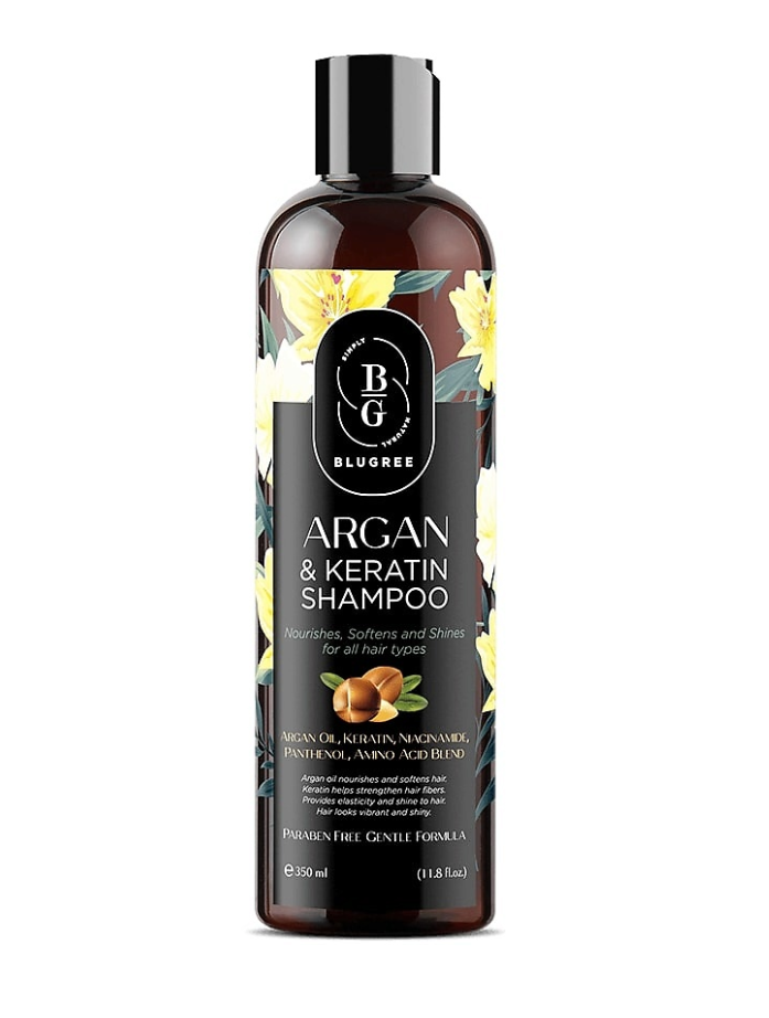 фото упаковки Blugree Шампунь с аргановым маслом и кератином