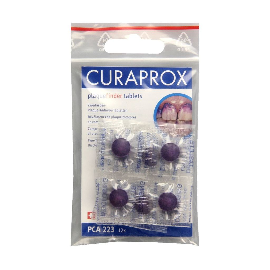 Curaprox Таблетки для индикации зубного налета, таблетки, 12 шт.