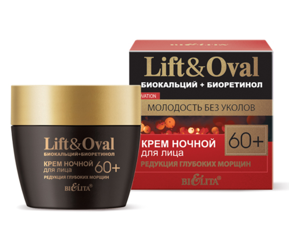 фото упаковки Belita Lift&Oval Крем ночной для лица Редукция глубоких морщин 60+