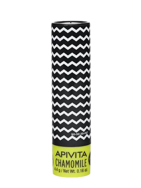 Apivita Уход для губ увлажняющий SPF15, бальзам для губ, ромашка, 4, 4 г, 1 шт.