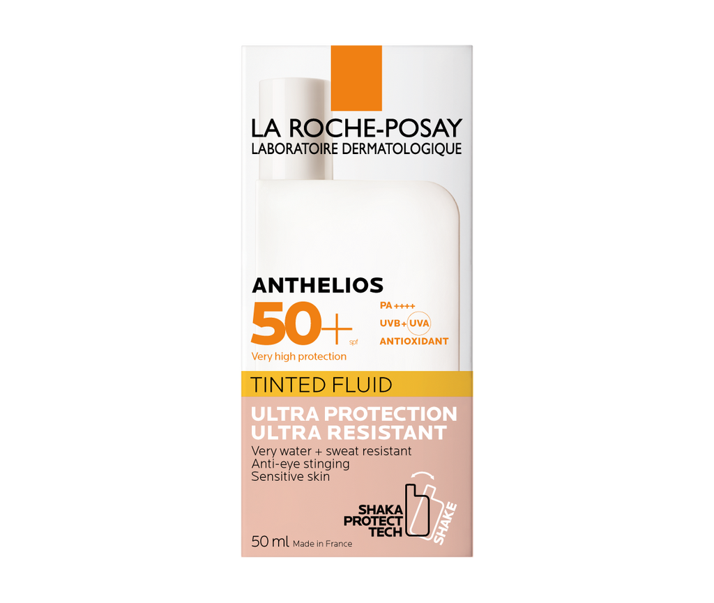 фото упаковки La Roche-Posay Anthelios SPF50+ флюид тонирующий солнцезащитный