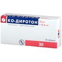 Ко-Диротон, 10 мг+12.5 мг, таблетки, 30 шт.