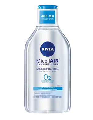 Nivea Мицелярная вода Дыхание кожи, мицеллярная вода, 400 мл, 1 шт.