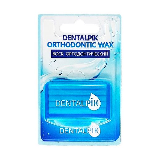 Dentalpik Воск ортодонтический для брекетов, 5 полосок, вкус мятный, 1 шт.