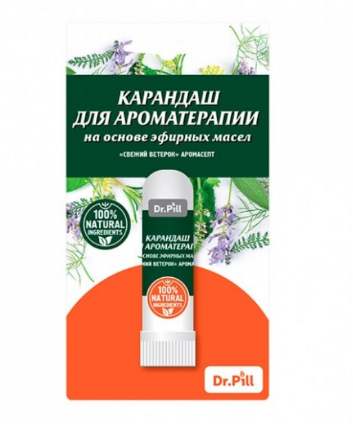 Dr.Pill Карандаш для ароматерапии, 1.3 г, 1 шт.