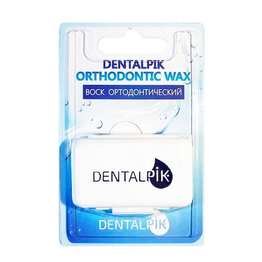 Dentalpik Воск ортодонтический для брекетов, 5 полосок, вкус нейтральный, 1 шт.