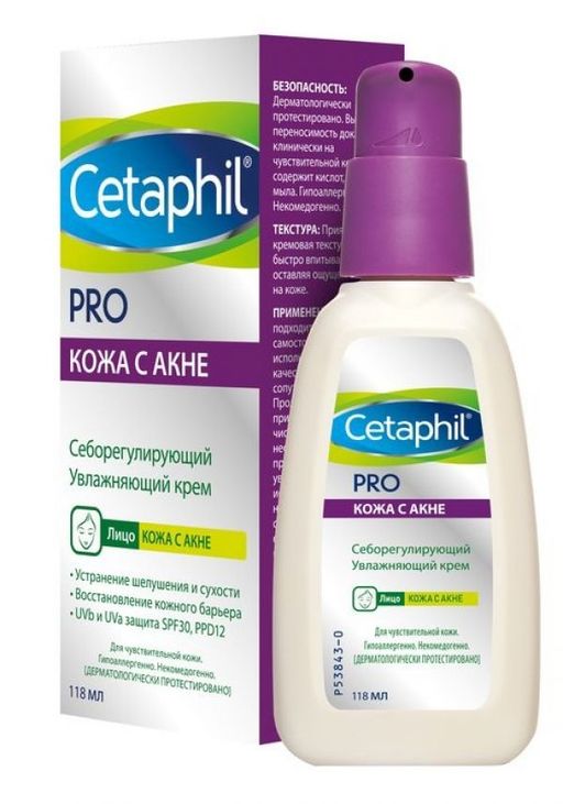 Cetaphil PRO себорегулирующий увлажняющий крем SPF30, 118 мл, 1 шт.