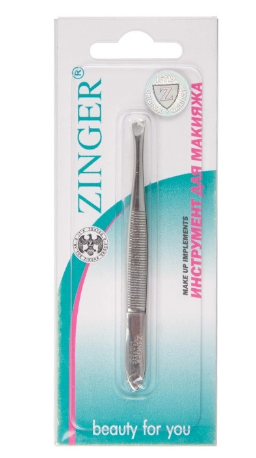 Zinger пинцет скошенный bfy, арт. B-158, для выщипывания бровей ручная заточка, 1 шт.