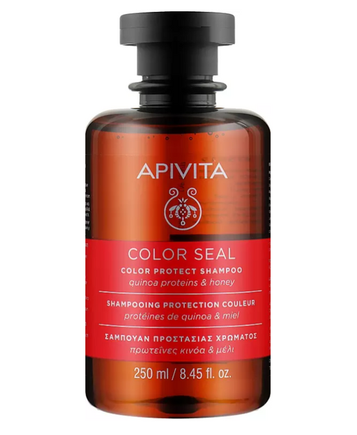 Apivita Шампунь для окрашенных волос с протеинами, шампунь, с протеинами киноа и медом, 250 мл, 1 шт.
