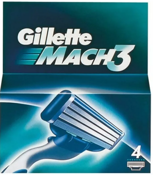 Gillette Mach 3 Кассеты для бритвенного станка, 4 шт.