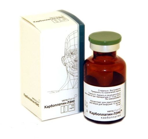 Карбоплатин-ЛЭНС, 10 мг/мл, концентрат для приготовления раствора для инфузий, 15 мл, 1 шт.