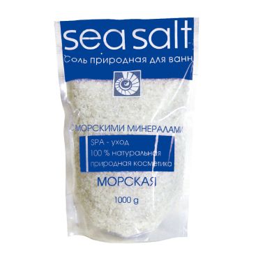 Соль для ванн Морская натуральная, 1 кг, 1 шт.